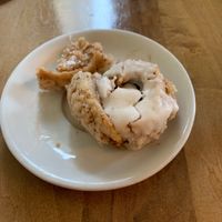 Cinnamon roll....rock hard and cold   at Butter Cafe in Dayton