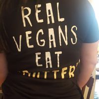 Staff shirts: Real Vegans Eat "Butter" at Butter Cafe in Dayton