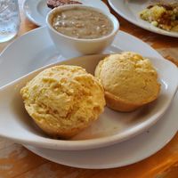 Vegan bisquits and gravy. at Butter Cafe in Dayton