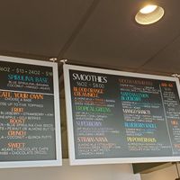 Smoothie menu at The Fern AK in Palmer