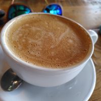 Decaf oat latte (June 2022) at Bluebird Bakery in York