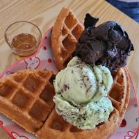 peppermint and 90% resentment ice cream at Heartbreak Melts in Northeast Singapore