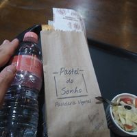 24 com pastel e vinagrete(500ml para comparação )em total, sai muito satisfeito! at Um Sonho de Coxinha (Cantina Vegana) in Sao Paulo