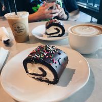 Vegan chocolate Swiss roll   at The Coffee Class in Las Vegas