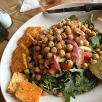 The Green Goddess salad with fried tofu added (this salad was on the seasonal “Fresh Eats” menu)  at Julep Kitchen & Bar in Ellensburg