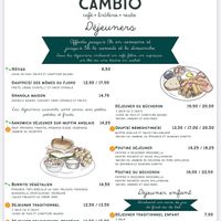 Menu janvier 2025   at Cafe Cambio in Chicoutimi