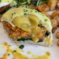 Runny “egg" #Veganuary at Evviva - Yonge St in Toronto