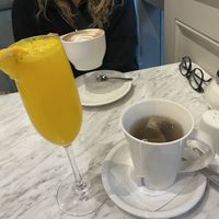 Mimosa and a tea  at Evviva - Yonge St in Toronto