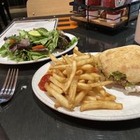 So much aioli/mayo. I had already taken a bite    at SFO - San Francisco Giants Club House in San Francisco