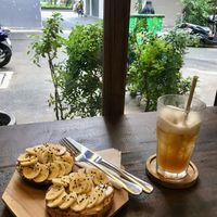Banana nut bagel  at Kafka Cafe in Ho Chi Minh City