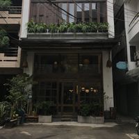 This is the entrance to the cafe  at Kafka Cafe in Ho Chi Minh City