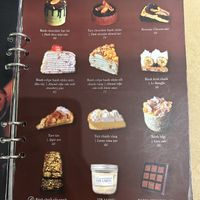 Menu  at Kafka Cafe in Ho Chi Minh City