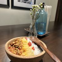 Red dragon smoothiebowl  at Kafka Cafe in Ho Chi Minh City