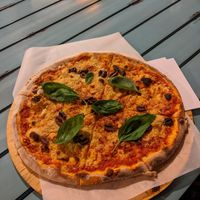 Vegan pizza at Pizza Truck - פיצה טראק in Kibbutz Dafna