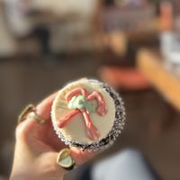Vegan chocolate cupcake   at Bernice's Bakery in Missoula