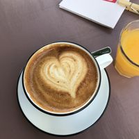 Oat milk cappuccino   at Fietsen in Stuttgart