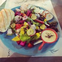 Beetroot and goat cheese salad  at Beyond The Root in Khao Lak