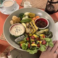 Buddha bowl and date seed coffee  at Beyond The Root in Khao Lak