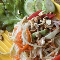 Papaya saladd  at Beyond The Root in Khao Lak