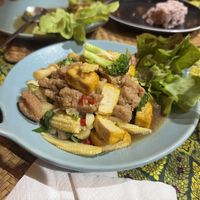 Stir fried with garlic and Pepper   at Beyond The Root in Khao Lak