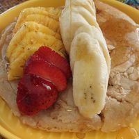 Pancake with fruit at Beyond The Root in Khao Lak