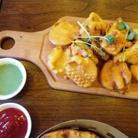 Pakora platter at Gandhi Indian Restaurant & Lounge in Bishkek