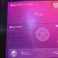 Menu  at Klandestine in Basel