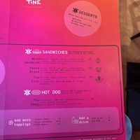 Sandwich menu  at Klandestine in Basel