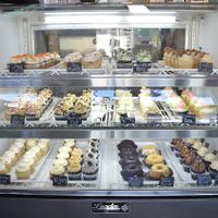 Display case  at Sweet City Cupcakes in St Augustine