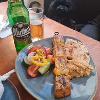 Souvlaki at Yiamas Greek Taverna in Glasgow