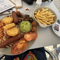 Vegan 🌱 fry up and fries   at Bar Habana in Praia Da Luz