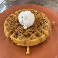 Biscoff waffle.   at Heavenly Desserts in Newcastle Upon Tyne