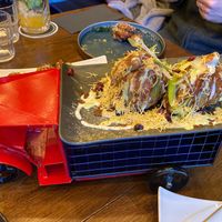 dish: smacked samosa (potato pastry) at Raffat in Leuven