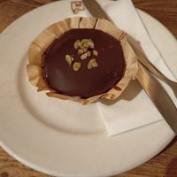 Chocolate dessert at Le Pain Quotidien in Brussels