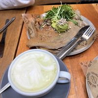 Avocado Supervegan and Matcha Vegan Latte  at Crêpeaffaire in Newcastle Upon Tyne