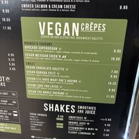 Menu March 2025  at Crêpeaffaire in Newcastle Upon Tyne