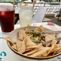 Guacamole, hibiscus tea and lemonade   at Mulita Cocina Mexicana in Malaga