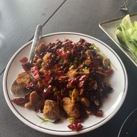 Chilli and peanut ‘chicken'  at Panda's Kitchen in Harrow