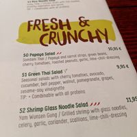 menu at Green Thai in Neu-isenburg