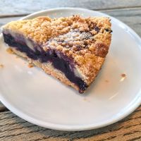 Blueberry Pie - can be served with vegan cream at Espresso House in Kungens Kurva