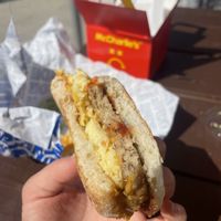 Breakfast sandwich served at Vegan Women’s Summit   at Mr.Charlie's - Los-Angeles in Los Angeles