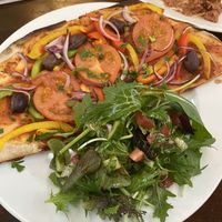 Pizza and salad  #Veganuary at Tasca in Newmarket