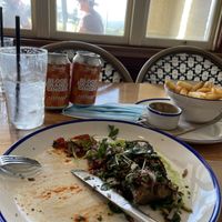 Yum & bowl of chips  at Bermagui Hotel in Bermagui