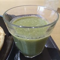 Amazake shake made with banana, apple, and oranges. at Orange Boots オレンジ色のブーツ in Tokyo