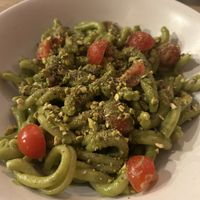Pistachio pesto pastaa  at Emilia's Crafted Pasta in East London