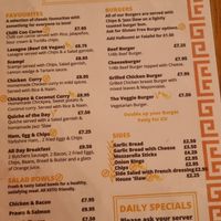 Menu 2 at Jazz Café in Doncaster