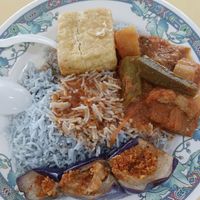 Mixed veggies rice at Peranakan Vegetarian in Central Singapore