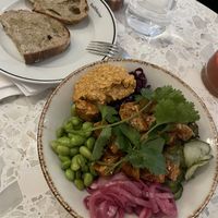 Vegan Chili Tofu bowl  at Balthazar in Boras