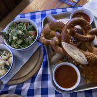 Vegan platter. Everything was superb. So much food    at Munich Cricket Club in South West London