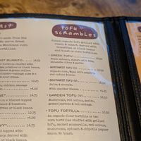 Tofu scramble part of the menu at Old Town Cafe in Bellingham